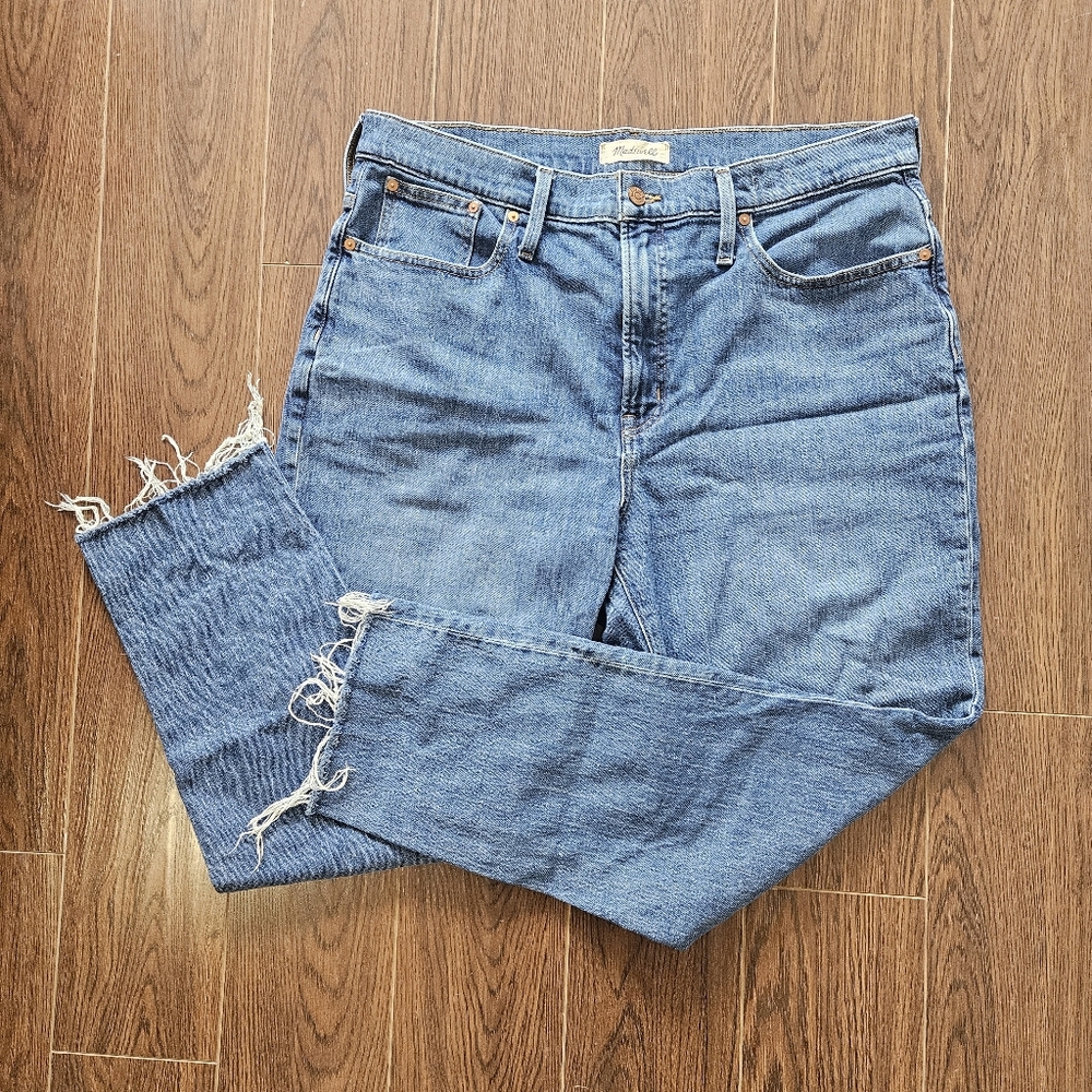 Madewell Straight Leg Jeans in Light Blue Denim